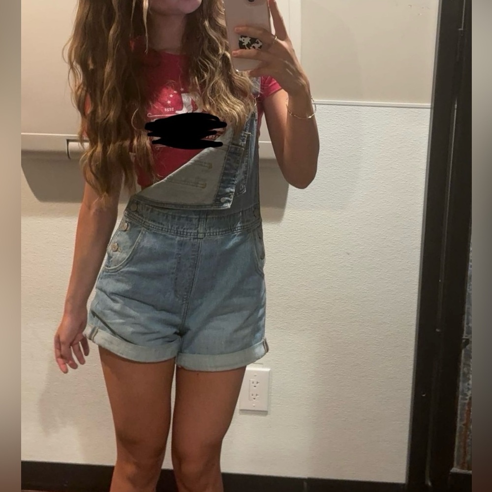 Levi Denim Blue Women's Overalls Shorts